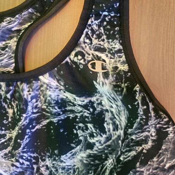 NWOT Champion Racerback Sports Bra - Black and White - Picture 3 of 6